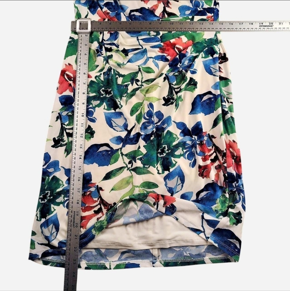Lauren Ralph Lauren floral faux wrap dress puff bubble‎ sleeves new with tags - Picture 3 of 7